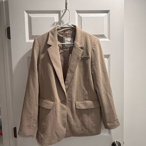 Abercrombie & Fitch Beige Crepe Women's Blazer